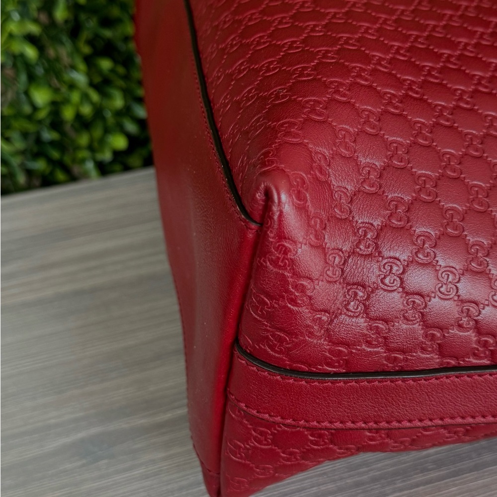 Gucci pre owned Microguccissima dark red  hobo - Picture 7 of 14